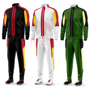 Survêtements pour hommes de haute qualité de conception respirante ensemble de vêtements de sport avec logo imprimé personnalisé avec fermeture éclair sur le devant - Product Image 2