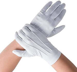 ถุงมือผ้าฝ้ายฟรีเมสันปักลายอิฐถุงมือสีขาว - Product Image 5