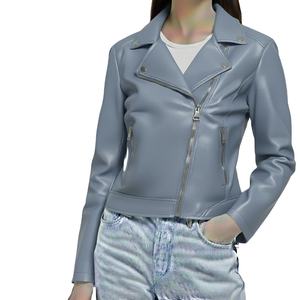 <b>Women's</b> Fit <b>Winter</b> Jacket Custom Design New Style Genuine Real Leather Premium Plain Stand Collar Zipper Closure Size All Luxury - Product Image 5