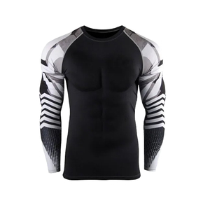 2025 diseño personalizado MMA Rashguard camisa de compresión de manga larga o corta Fitness Jiu Jitsu BJJ protección UV sublimada - Product Image 3