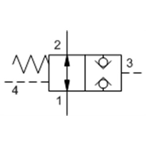 Sun Hydraulics Elemento lógico de válvula de pluma normalmente abierta y equilibrada, con cierre pilotado DOFSXHN - Product Image 1