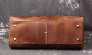 Bolsos de lona de cuero Bolso de gran capacidad Fabricante Material de cuero de vaca real Bolso de cuero de viaje Nuevo estilo 2025 - Product Image 6