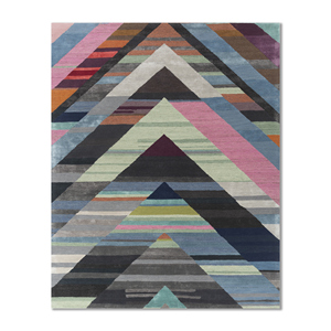 Alfombra de Lana Tejida a Mano Jaipur Rugs ZA Weaver Art Reserve Azul, Diseño Geométrico Plano para el Hogar, Alfombra Nueva para Sala de Estar -THA-5002 - Product Image 1