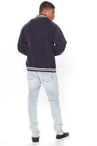 Best Quality Long Sleeves College <b>Baseball</b> Varsity <b>Jacket</b> <b>Men</b> Plus Size Breathable Canvas Stand Front Wholesale Customized - Product Image 4