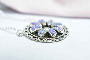 Aurora โอปอลทำด้วยมือ925สเตอร์ลิงเงินสร้อยคอสร้อยข้อมือ18นิ้วปรับได้สายโซ่โรเดียมชุบอัญมณี - Product Image 3