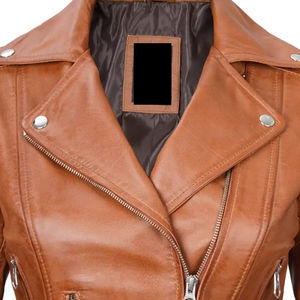 Chaqueta de Cuero de Cordero Curtido Moderna para Mujer, Estilo Casual Urbano, Corte Holgado y Suave, Forro de Lino/Nailon, Impermeable y Ecológica - Product Image 6