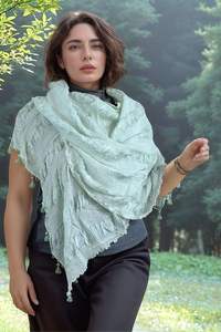 75x200 cm Handwoven 100% Odemis <b>Silk</b> Shawl Crinkled Traditional <b>Scarf</b> 5 - Product Image 2