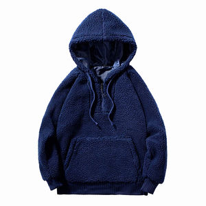 Sudadera con capucha de Sherpa para hombre, ropa deportiva personalizada de Color con bolsillos canguro, de moda, para adultos, venta al por mayor, nuevo diseño - Product Image 5