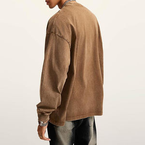 Sudadera Urbana para Hombre, Lavado Ácido, Algodón Grueso, Felpa, Holgada, Hombros Caídos, Informal, Cálida, OEM, Marca Privada - Product Image 3