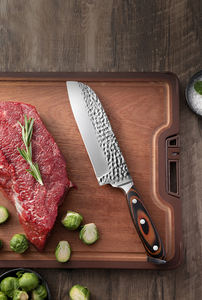 Venta al por mayor personalizado OEM ODM cubertería fábrica Damasco cuchillo japonés ultra afilado Pakka mango de madera cuchillo de cocina de acero inoxidable - Product Image 5