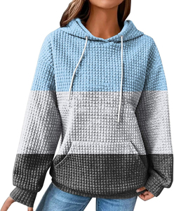 เสื้อฮู้ดดี้ผู้หญิงทรงโอเวอร์ไซส์ ผ้าฝ้ายผสมโพลีเอสเตอร์ ผ้าฟลีซ มีกระเป๋าหน้า พร้อมเชือกผูก สำหรับฤดูหนาว - Product Image 2