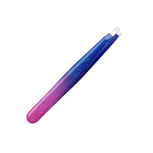 Kit de pinces à sourcils enduites de papier brillant Ensembles de pinces à cils de taille personnalisée avec pointes inclinées et étui en polyuréthane - Product Image 4