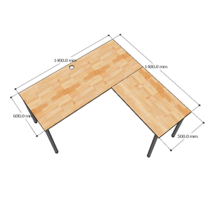 Bureau de travail moderne en forme de L, design convertible - OMA II HBOM212 - Product Image 5