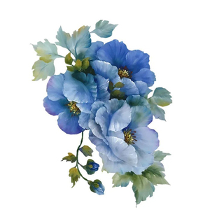 โลโก้แบบ OEM DTF สำหรับเสื้อผ้าหรูหรา ลายดอกแดฟโฟดิลสีขาวพิมพ์ลายสีน้ำแบบกากเพชร  งานพิมพ์ลายพฤกษศาสตร์ - Product Image 2