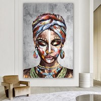Usine Homedecor vente en gros à la main huile acrylique peinture mur Art Figure cadre personnalisé toile Texture photo Portrait peinture