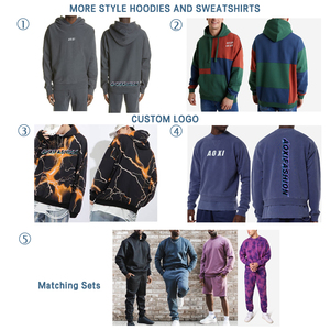 Haute qualité 100% coton lavé à l'acide à capuche High Street Series pull en cachemire hommes lavé Vintage à capuche - Product Image 6