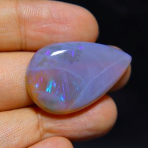 Opale violette australienne en cabochon, pierre précieuse solide et non montée pour la fabrication de bijoux, opale australienne naturelle en cabochon 37X24X7MM - Product Image 4