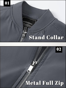 Veste bombardier coupe-vent Streetwear de mode luxueuse pour l'hiver fabriquée en polaire de coton épais pour hommes veste à col montant - Product Image 4