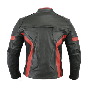Men's Biker Racing Black 100% Genuine Lambskin Leather Motorbike Jacket With Armoured Protections Motorcycle Jacket For Men - Product Image 2
