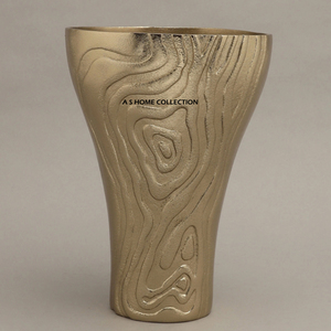 Jarrón de Flores de Diseño Personalizado con Hojas de Metal Dorado, Centro de Mesa de Aluminio Hecho a Mano para Decoración de Bodas - Product Image 2