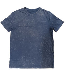 T-shirt pour homme 100% coton délavé à l'acide, décontracté, respirant, anti-froissement, anti-boulochage, tricoté, manches régulières, logo imprimé sur le devant - Product Image 6