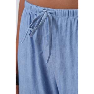 Pantalones con Detalle de Cordones en la Cintura - Azul Claro - Azul Claro - Product Image 3