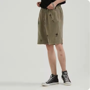 Pantalones Cortos Deportivos Casuales de Lona de Secado Rápido, Transpirables y Ecológicos para Hombre, con Logotipo Personalizado, Estilo Hip Hop Vintage de Alta Calidad - Product Image 4