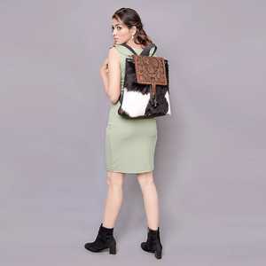 กระเป๋าเป้สะพายหลังหนังแท้คุณภาพสูง สไตล์วินเทจแบบตะวันตก ปิดด้วยซิป ผลิตตามสั่ง ใช้ได้ทั้งชายและหญิง เหมาะสำหรับการเดินทาง - Product Image 2