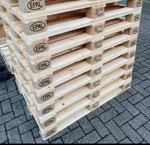 พาเลทไม้สนอุตสาหกรรมใหม่ มาตรฐานยุโรป แบบหน้าเดียว 4 ทางเข้า ขนาด 1200x800x144 ซม. ขายส่ง - Product Image 1