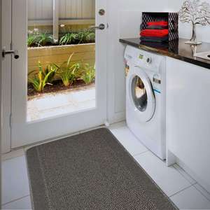 Netline Home <b>Washable</b> Bordered Dark Grey Polypropylene <b>Rug</b> 110D - Product Image 5