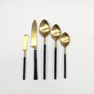 El último juego de cubiertos de diseño más moderno, juego de cubiertos de Metal pulido brillante de forma única, Juego de 4 cubiertos de lujo de acero con espejo - Product Image 5