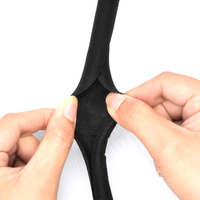Tubo de protección de cable aislado elástico de cierre automático ondulado negro Manga de Correa tubular de envoltura trenzada sostenible