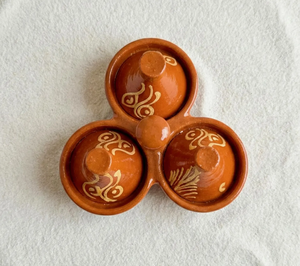 Juego de 3 Piezas de Utensilios de Cocina de Cerámica Esmaltada, Estilo Clásico Marroquí, Hecho a Mano, Sin Plomo, de Terracota, con Tapa, para Tajín de Especias, con Certificación EEC - Product Image 2