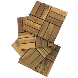 Planches de terrasse en bois d'acacia du Vietnam, à emboîtement, modernes, antidérapantes, imperméables, 12 mm - Product Image 1