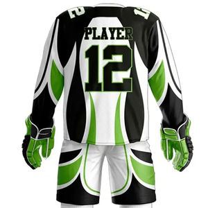 ชุดเครื่องแบบฮ็อกกี้น้ำแข็งของผู้ชายชุดสำหรับผู้ใหญ่พิมพ์ชื่อทีมโพลีเอสเตอร์ระบายอากาศได้ดี - Product Image 5