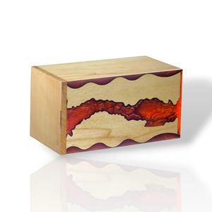 Caja de urna de resina de haya hecha a mano recuerdo conmemorativo personalizado - Product Image 3