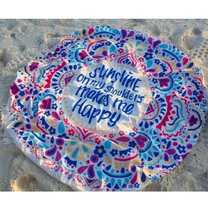 ผ้าขนหนูชายหาดทรงกลมลายพิมพ์ออกแบบได้ตามต้องการ - Product Image 6