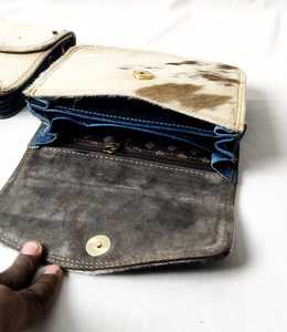 Portefeuille en cuir fait main en fourrure de vache de style occidental, nouveau design, multi-usages, pochette en cuir pour femmes, sac en cuir à prix abordable - Product Image 2