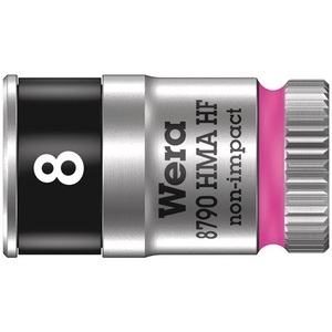 Llave de vaso hexagonal WERA 8790 HMA HF de 1/4 de pulgada, ancho de la llave de inserción de 8 mm, longitud de 23 mm - Product Image 1