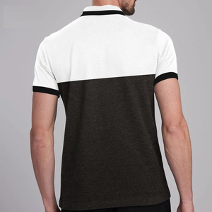 Venta al por mayor de ropa de hombre personalizada para Polo camiseta de color sólido de ajuste regular de venta popular 100% algodón para Polos para hombres - Product Image 3