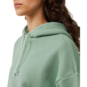 2025 pur à la mode sweat à capuche court pour les femmes à manches longues Collection d'hiver sweats Logo personnalisé avant tricoté tissu imprimé - Product Image 6