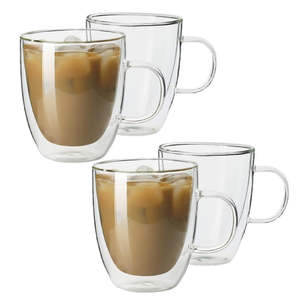 Tazza da Caffè e Tè in Vetro Homvare per Ufficio e Casa, per Bevande Calde e Fredde - Product Image 2