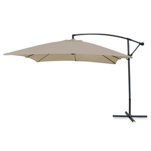 Sombrilla de Patio Moderna de 3x2 Metros, Color Gris Paloma, con Estructura de Acero y 3 Metros de Radio, para Jardín o Parque - Kios Est - Product Image 1