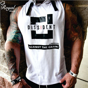 Camiseta sin mangas de culturismo de verano con capucha para hombre, ropa de gimnasios, chalecos sin mangas para hombre, camisetas de algodón, chaleco deportivo muscular - Product Image 4