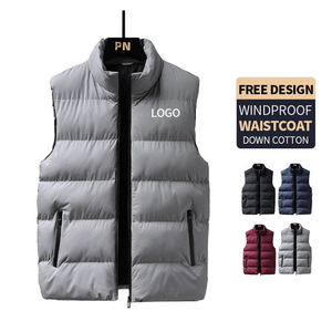 Gilet d'hiver décontracté pour homme 2026, en coton matelassé, avec fermeture éclair intégrale, capuche, sans manches, devant, nouveau design, polyester/nylon - Product Image 4