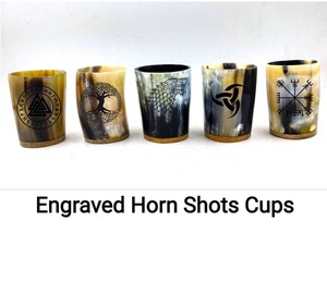 Authentiques cornes naturelles, tasses à boire vikings très demandées, mugs en corne véritable pour mariage, maison, hôtel, en provenance d'Inde - Product Image 2