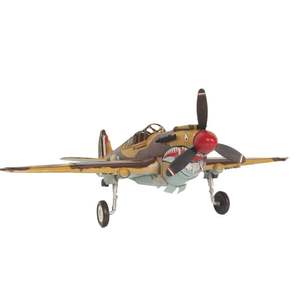 Modèle réduit artisanal en métal de l'avion Curtiss Hawk 81A de 1941, décoration d'avion, 44,5Lx45,7Wx19,1H cm - Product Image 2