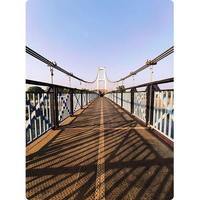 Servicios de Soldadura y Corte de Cables de Acero para Puentes Colgantes Tradicionales de Estructura Pesada, 152m de Vano, Grado Q345/Q235, Mahadev Ghat