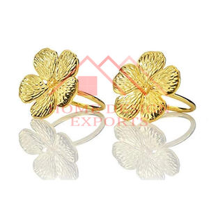 Rond de serviette à fleurs en métal Rond de serviette décoratif pour table d'hôtel et de restaurant Dernier arrivage Vente en gros Rond de serviette fantaisie Best-seller - Product Image 1