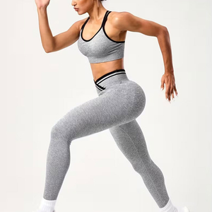 Fashionable New Design Top Quality <b>Women</b> Yoga <b>Set</b> Light <b>Weight</b> Breathable Polyester Material Made <b>Women</b> Yoga <b>Sets</b> - Product Image 1